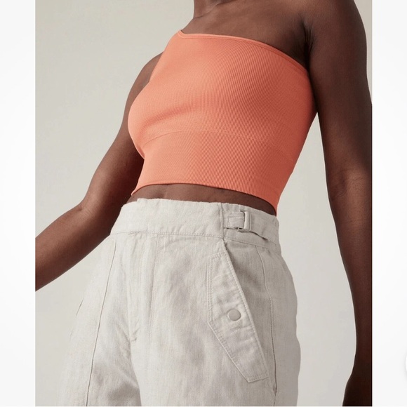 Athleta • NWT Voyager Linen Pant Sz 2 Beige High Rise Pockets Casual Coastal - Picture 2 of 13